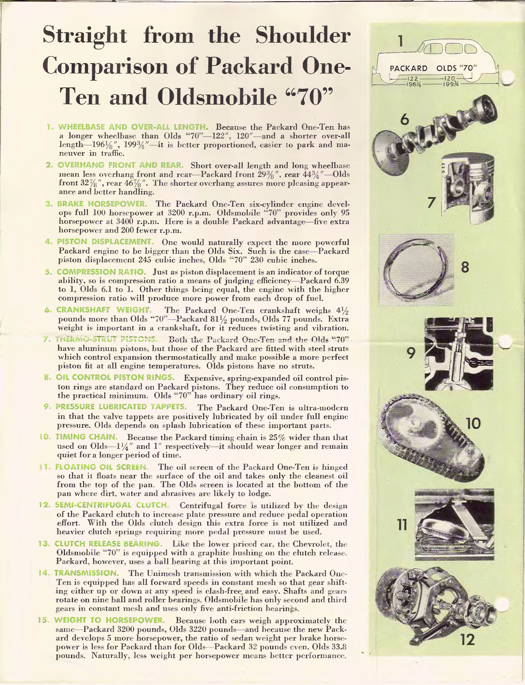1940 Packard vs Oldsmobile Comparison Folder Page 2